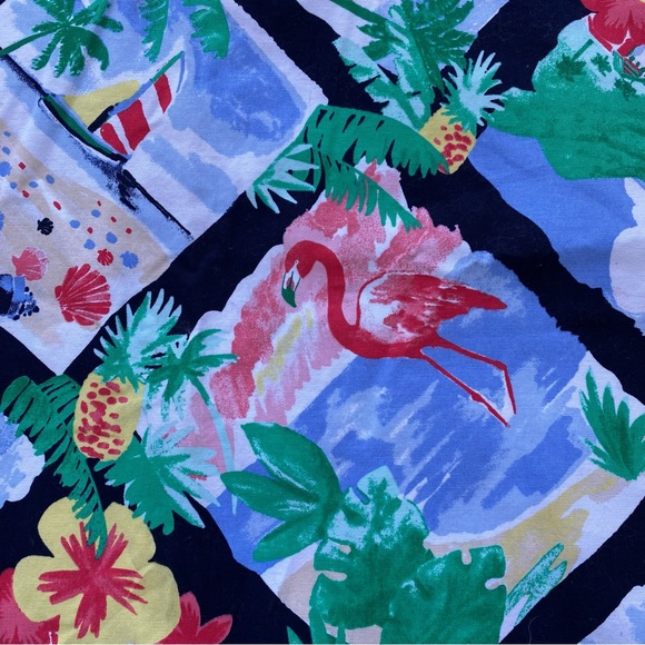 TALBOTS • Tropical Floral Flamingo Island Patterned Pencil Skirt Size 16 - Picture 9 of 13